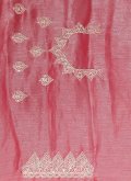 Gratifying Embroidered Silk Pink Trendy Saree - 2