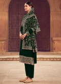 Gratifying Green Georgette Embroidered Trendy Salwar Kameez - 1