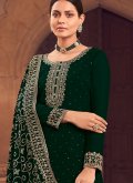 Gratifying Green Georgette Embroidered Trendy Salwar Kameez - 2