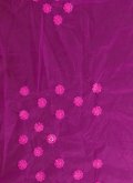 Gratifying Magenta Net Embroidered Contemporary Saree - 3
