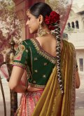 Gratifying Multi Colour Banarasi Embroidered Designer Lehenga Choli for Engagement - 2
