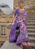 Gratifying Multi Colour Silk Fancy work Designer Saree for Ceremonial - 1
