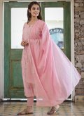 Gratifying Pink Cotton  Printed Salwar Suit - 2