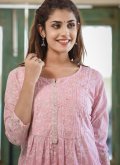 Gratifying Pink Cotton  Printed Salwar Suit - 3