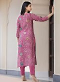 Gratifying Pink Silk Embroidered Salwar Suit - 1