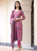 Gratifying Pink Silk Embroidered Salwar Suit - 2