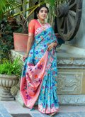 Gratifying Rama Kanjivaram Silk Meenakari Silk Saree - 2