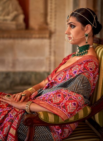 Gratifying Woven Banarasi Grey Classic Designer Saree