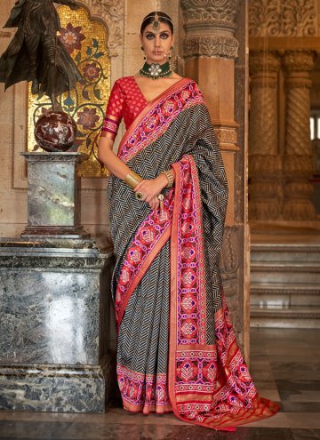 Gratifying Woven Banarasi Grey Classic Designer Sa