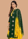 Green and Yellow Banarasi Booti Work Salwar Suit for Casual - 3