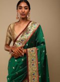 Green Art Banarasi Silk Woven Designer Saree - 1