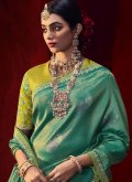 Green Art Silk Dimond Traditional Saree for Festival - 1