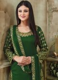Green Art Silk Embroidered Designer Patiala Salwar Kameez - 1