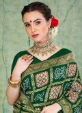 Green Art Silk Woven Contemporary Saree for Festival - 1