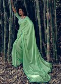 Green Art Silk Woven Trendy Saree - 2
