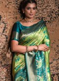 Green Banarasi Woven Classic Designer Saree - 2