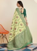Green Banarasi Woven Classic Designer Saree for Ceremonial - 2