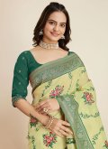 Green Banarasi Woven Classic Designer Saree for Ceremonial - 3