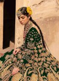 Green Banglori Silk Woven Designer Lehenga Choli for Wedding - 1