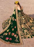 Green Banglori Silk Woven Designer Lehenga Choli for Wedding - 2