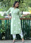 Green Blended Cotton Embroidered Pant Style Suit for Ceremonial - 2