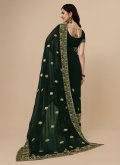 Green Classic Designer Saree in Georgette with Embroidered - 2