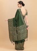 Green color Banglori Silk Contemporary Saree with Woven - 3
