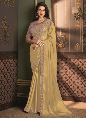 Green color Border Silk Classic Designer Saree