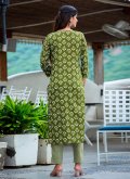 Green color Cotton  Designer Kurti with Printed - 2