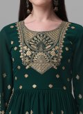 Green color Designer Faux Georgette Anarkali Salwar Kameez - 1