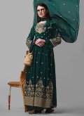 Green color Designer Faux Georgette Anarkali Salwar Kameez - 3