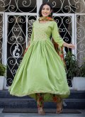 Green color Embroidered Cotton  Salwar Suit - 2