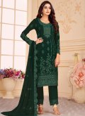 Green color Embroidered Faux Georgette Trendy Salwar Kameez - 2