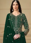 Green color Embroidered Faux Georgette Trendy Salwar Suit - 2