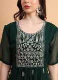Green color Embroidered Georgette Casual Kurti - 3