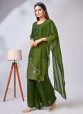 Green color Embroidered Georgette Salwar Suit - 2