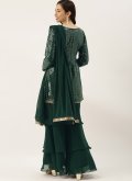 Green color Embroidered Georgette Salwar Suit - 1