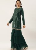 Green color Embroidered Georgette Salwar Suit - 3