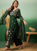 Green color Embroidered Georgette Trendy Salwar Kameez - 3