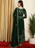 Green color Georgette Anarkali Salwar Kameez with Embroidered - 2