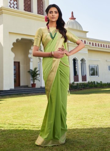 Green color Georgette Classic Designer Saree with 