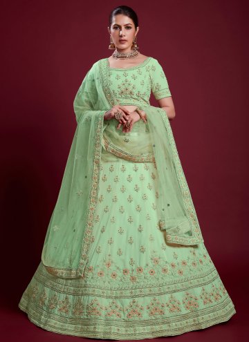 Green color Georgette Designer Lehenga Choli with 
