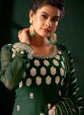 Green color Georgette Salwar Suit with Embroidered - 2