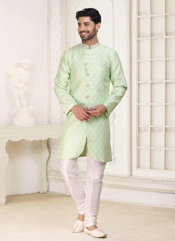 Green color Jacquard Work Banarasi Jacquard Indo W