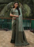 Green color Kanjivaram Silk Classic Designer Saree with Designer - 2