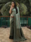 Green color Kanjivaram Silk Classic Designer Saree with Designer - 3
