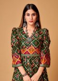 Green color Printed Rayon Palazzo Suit - 2