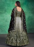 Green color Sequins Work Georgette Gown - 3