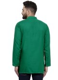 Green Cotton  Embroidered Kurta for Ceremonial - 1