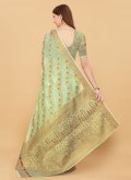 Green Cotton Silk Border Classic Designer Saree - 3